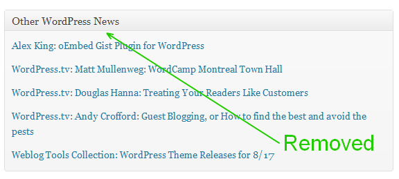 WP Remove Dashboard Extra Widgets | Plugin of WordPress by Ahmad Awais