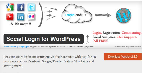Social Login for WordPress Easy to use Plugin