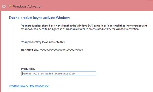 Activate windows 8 Product Key