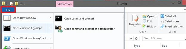 Open CMD Run as Administrator in Windows 8