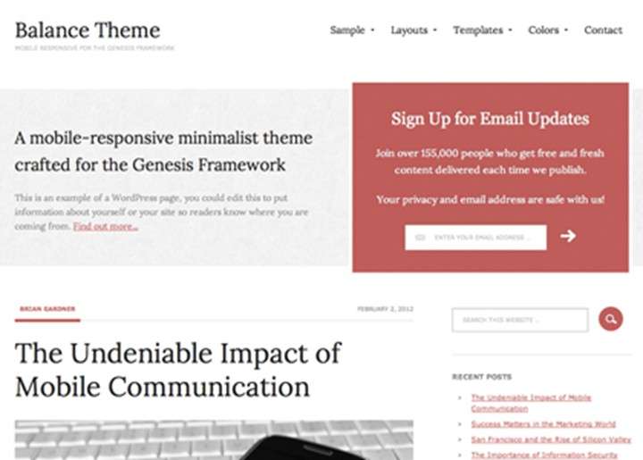 Minimalist WordPress themes