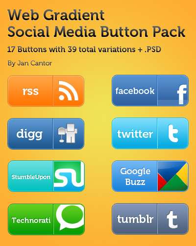 web social media button