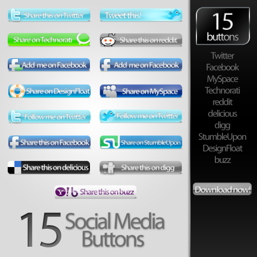 social media buttons