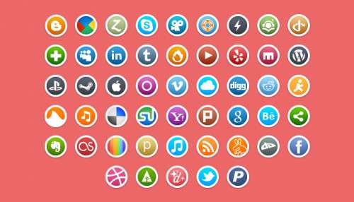 circle social media icons