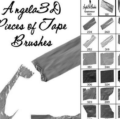 pieces of tape brushes