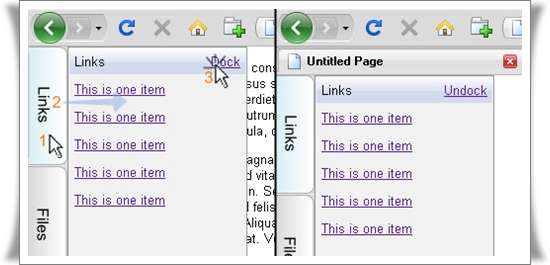 Advanced docking using jQuery