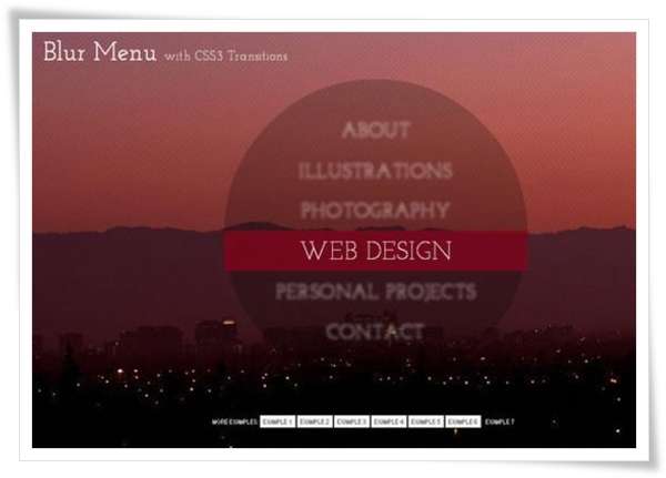 Blur Menu with CSS3 Transitions