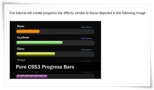 Create Your Own CSS3 Progress Bars