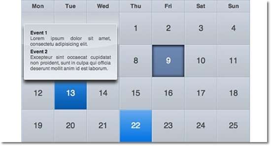 Create astonishing iCal-like calendars with jQuery