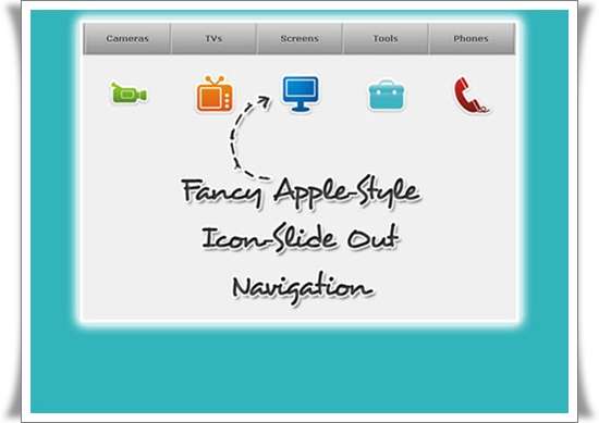 Fancy Apple-Style Icon Slide Out Navigation