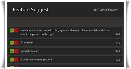 Feature Suggest App w PHP, MySQL & jQuery