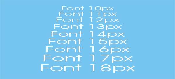 Font size