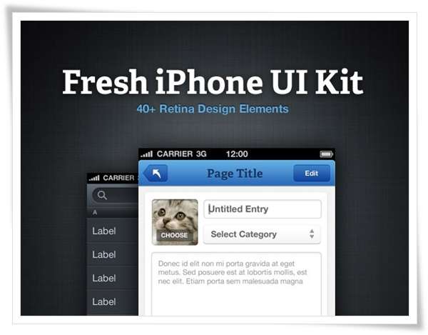 Fresh iPhone UI Kit