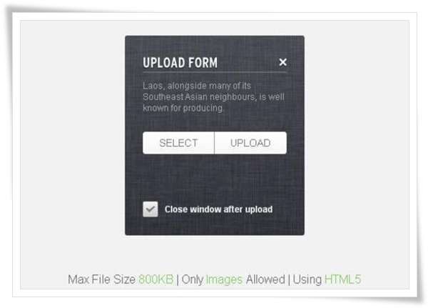 How to Create an Upload Form using jQuery, CSS3 and HTML5