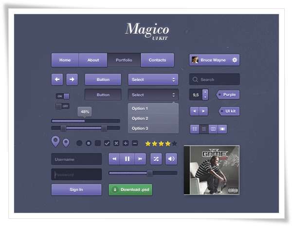 Magico UI Kit (PSD)