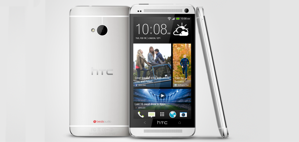 Silver sleek HTC One Smartphone