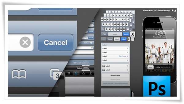 iPhone 4 GUI (Retina)