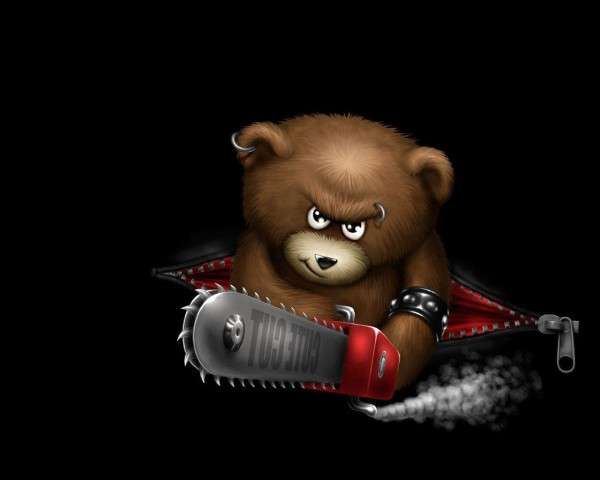 Funny Angry Bear Wallpaper