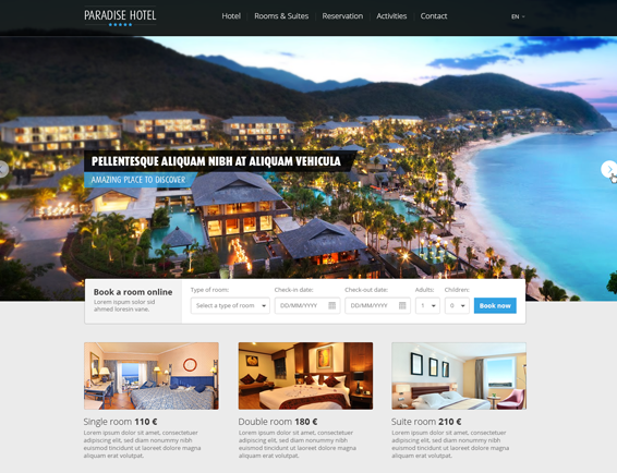 Free Hotel Website Template