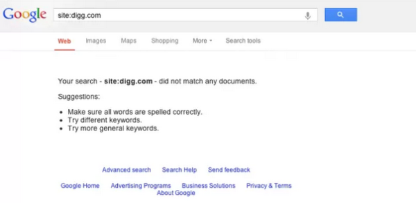 digg de indexed by Google