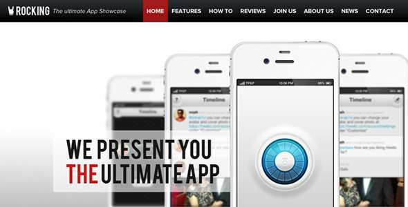 Rocking Parallax iPhone App Showcase WordPress - Technology WordPress