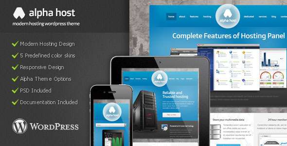 Alpha - Modern Hosting WordPress Theme - Hosting Technology