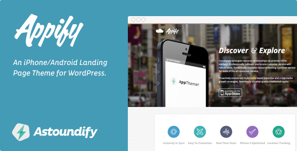 Appify - iPhone/Android App Landing Page Theme - Computer Technology