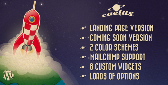 Caelus - App Landing & Coming Soon WP Theme  - Software Technology