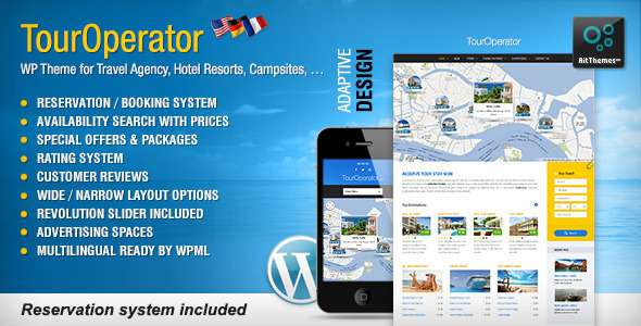 Tour Operator: WP theme with Reservation System - Miscellaneous WordPress