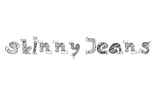 Drawing jeans doodle fonts sketch