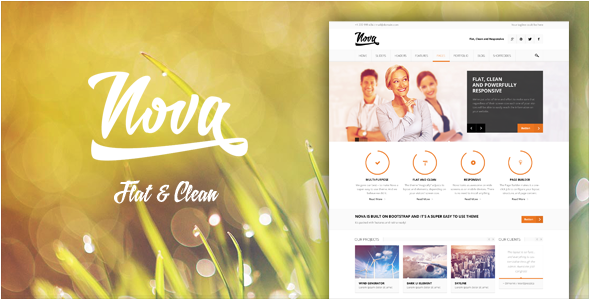 Nova - Flat & Clean, Responsive Theme - Business Corporate