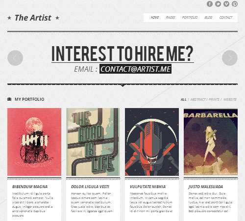 The Artist - Clean Responsive Portfolio Theme