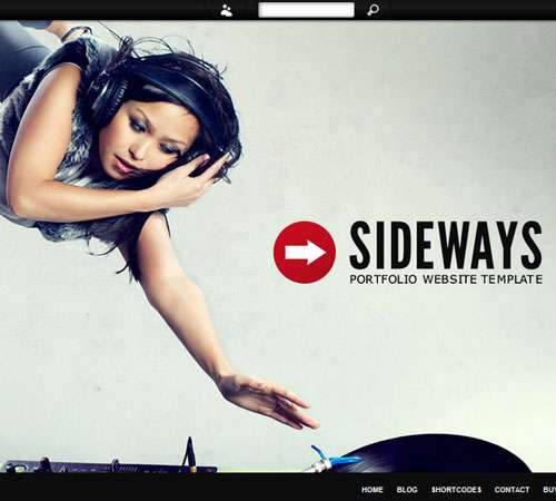 Sideways Portfolio Website WordPress Theme