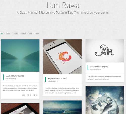 Rawa - Clean / Responsive / Minimal / HTML5