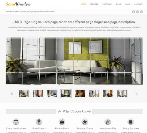 SevenWonders - Clean Responsive WordPress Theme