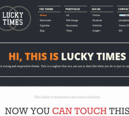 Lucky Times. Responsive.