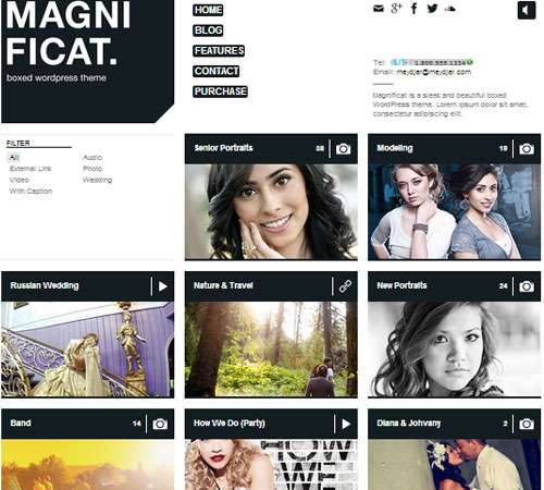 MAGNIFICAT Photography Responsive WordPress Theme