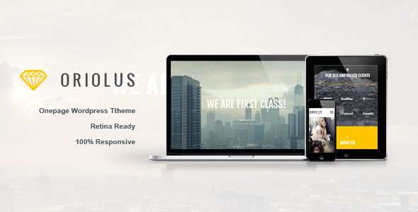 Oriolus -  Responsive Onepage WordPress Theme - Portfolio Creative