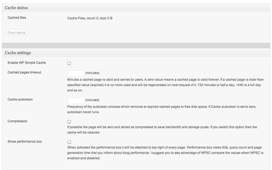 WP Simple Cache
