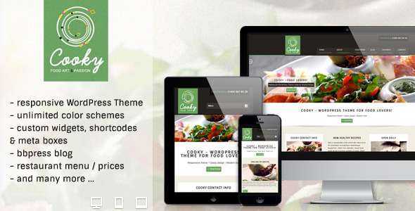 Cooky Restaurant Responsive WordPress Theme - Restaurants & Cafes Entertainment