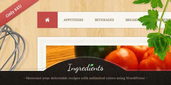 Ingredients - A Fresh Recipe WordPress Theme - Food Retail