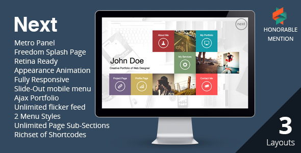 NEXT - WordPress Unique & Easy Portfolio  - Portfolio Creative