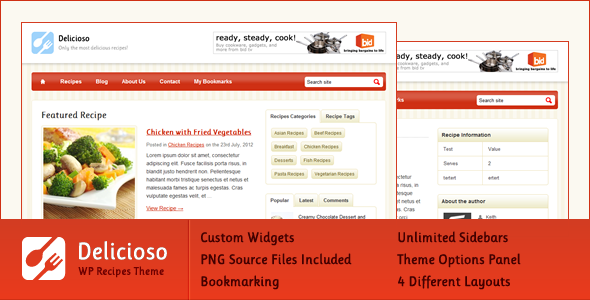 Delicioso WordPress Recipe Theme - Food Retail