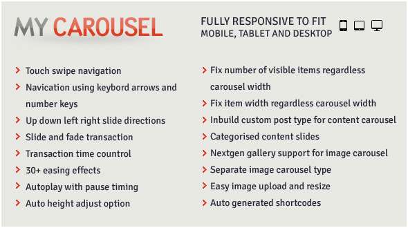 MyCarousel - Responsive Carousel WordPress Plugin - CodeCanyon Item for Sale