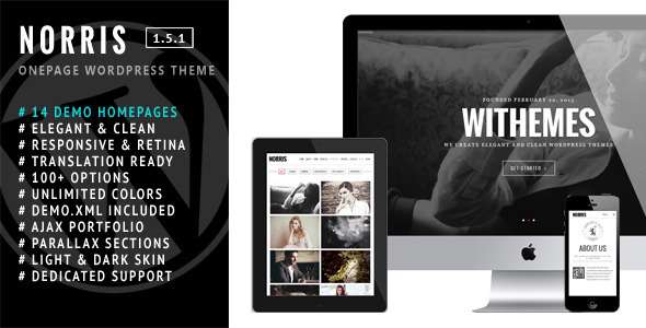 Norris - Elegant Onepage WordPress Theme - Portfolio Creative