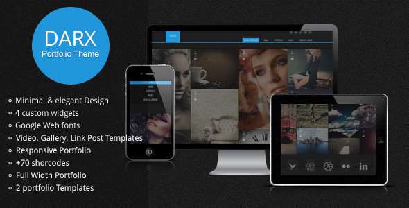 Darx - Responsive Dark Portfolio WordPress Theme - ThemeForest Item for Sale