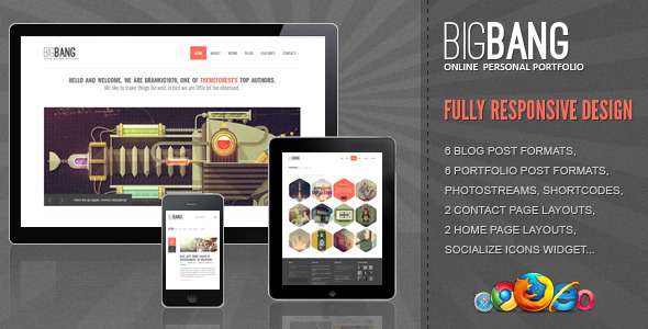 Bigbang - Responsive WordPress Template - ThemeForest Item for Sale