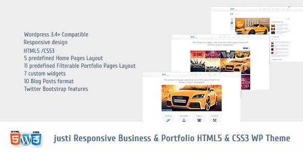 Justi Responsive HTML5&CSS3 WordPress Theme - ThemeForest Item for Sale