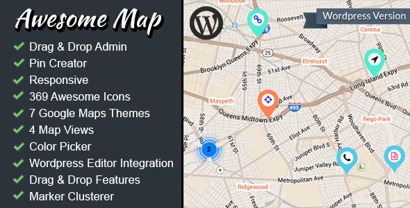 Awesome Map WP - Fully Customizable Markers Map - CodeCanyon Item for Sale