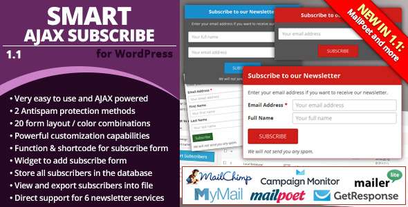 Smart AJAX Subscribe - CodeCanyon Item for Sale